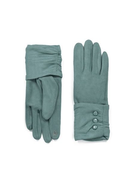 Elegantní rukavice s knoflíčky růžové