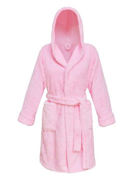 Krátký dámský župan s kapucí DKAREN Diana růžový