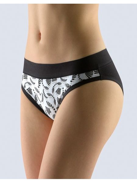 Dámské kalhotky bokové se širokým bokem, širší bok, šité, s potiskem Disco XIV 16133P - červená bílá