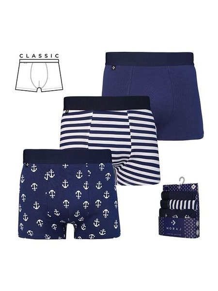 3 pack boxerek Kotva modro-bílé