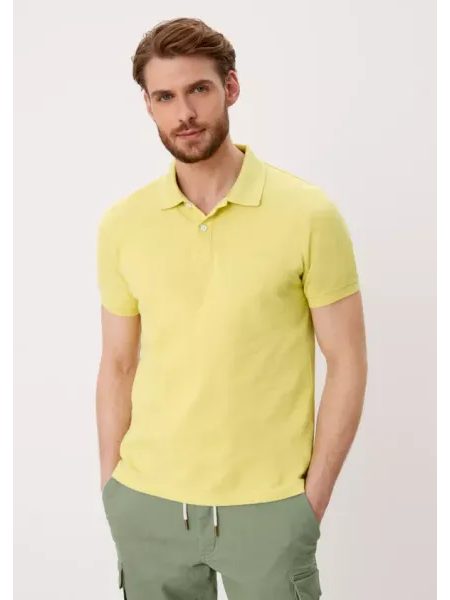 Pánská polokošile s krátkým rukávem s.Oliver žlutá
