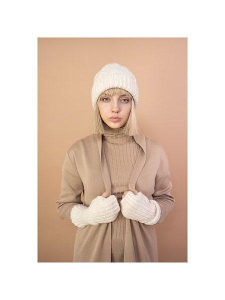 Čepice, palčáky - bílá