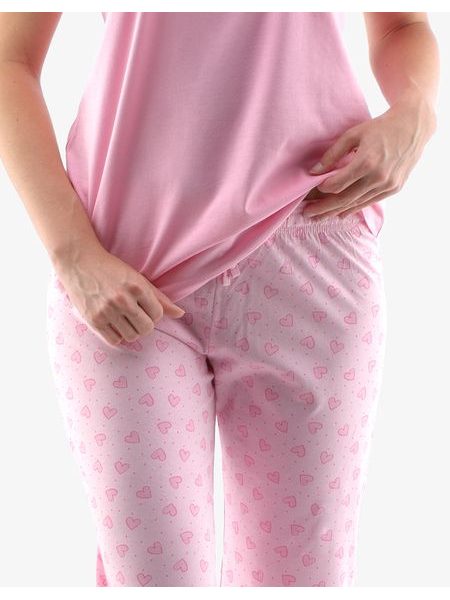 Dámské 3/4 pyžamo s potiskem 19140P - cukrová, fruktóza