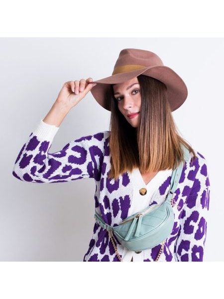 Podzimní dámský klobouk růžový