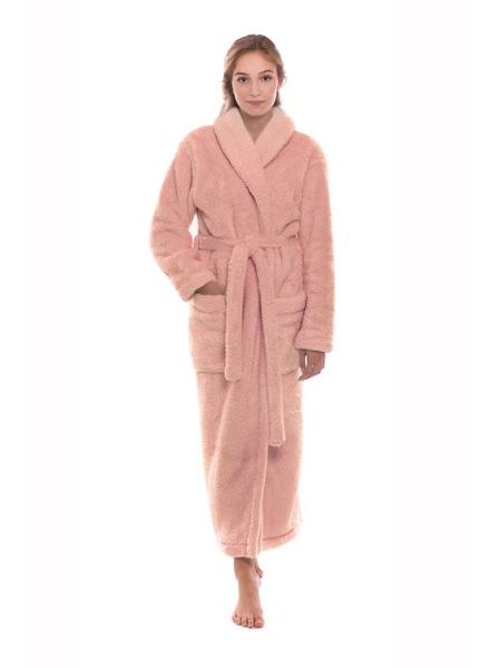 Unisex dlouhý hřejivý župan ALTA růžová