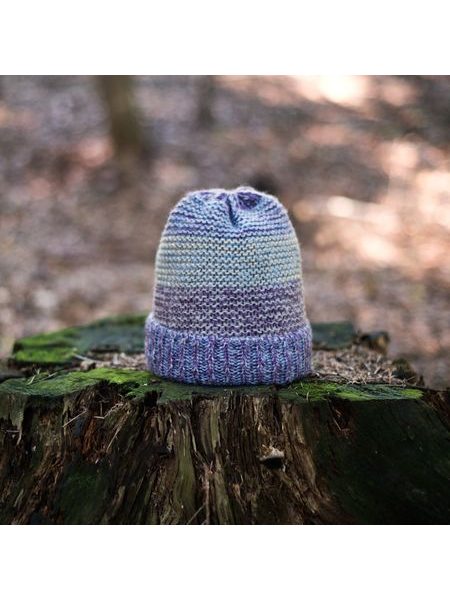 Pletená čepice, fialová