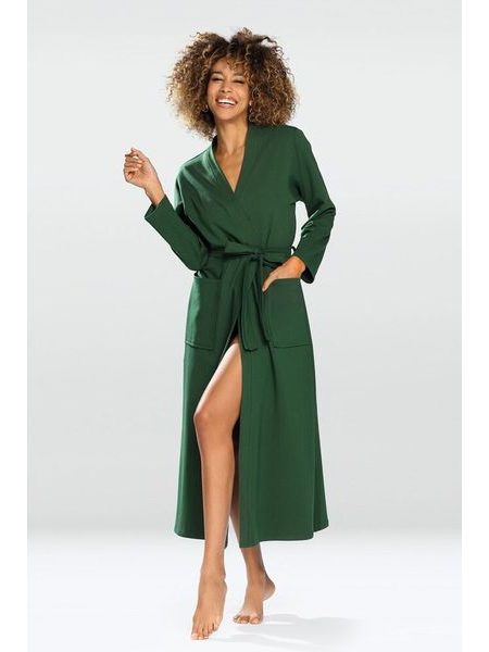 Dámský župan z bavlny Melissa zelený