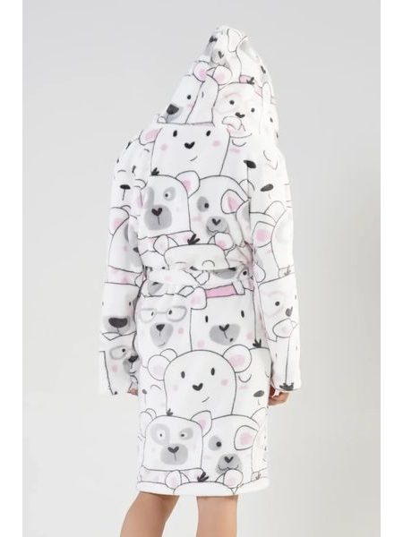 Dětský župan Polar Bear bílý s medvědy