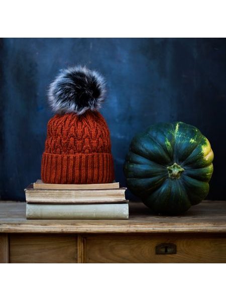 Čepice Zimní ráno, rezavá