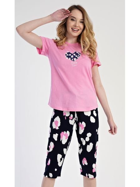 Dámské pyžamo kapri Jana - lososová