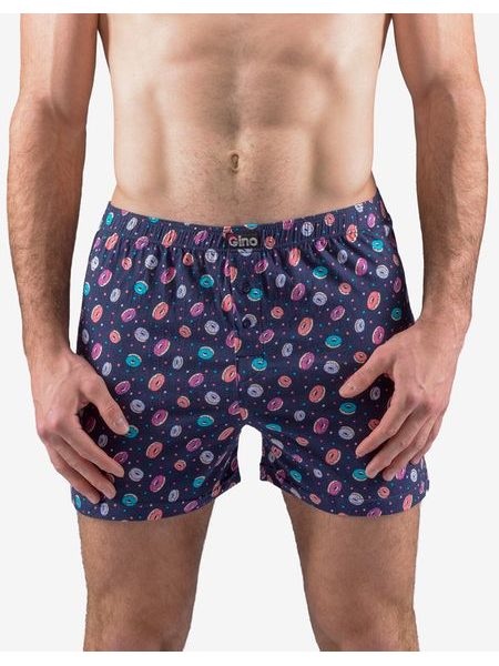 Pánské trenky volné, šité, s potiskem 75200P - tm.popel muškátová