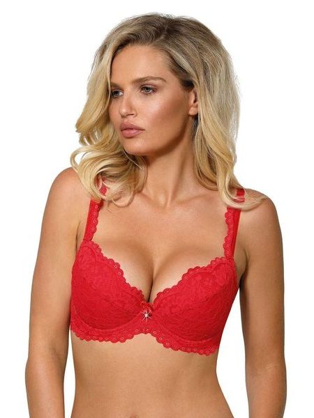 Krajková Push-Up podprsenka Nevia červená