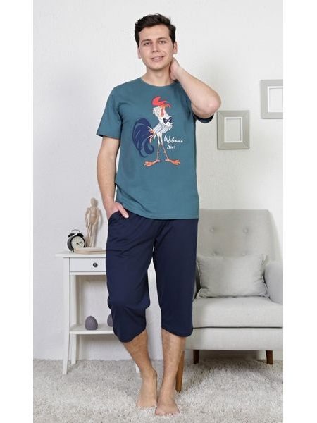 Pánské pyžamo kapri Kohout - žlutá