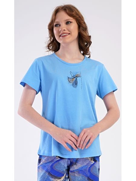 Dámské pyžamo kapri Eliza - modrá