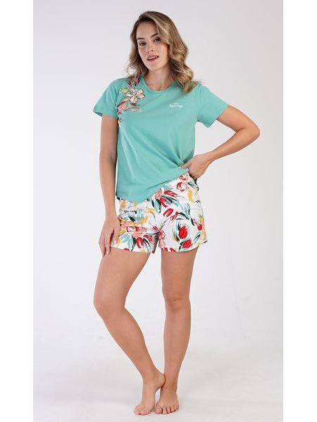 Dámské pyžamo šortky Sofie - červená
