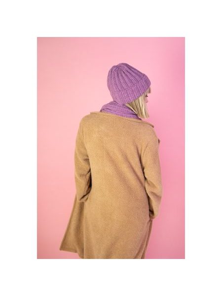 Čepice, šála - fialová