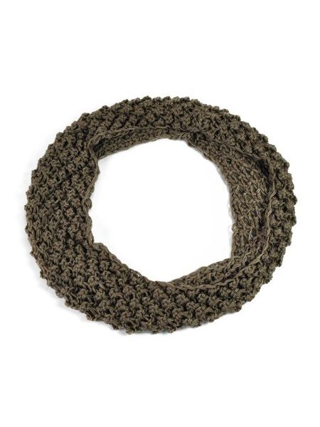 Uzlový tunelový šál tmavě béžový