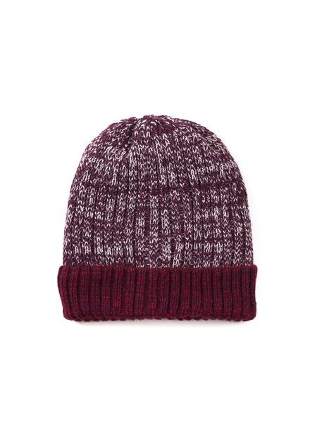 Melanžová čepice vínová