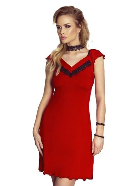 Noční košile Flora red