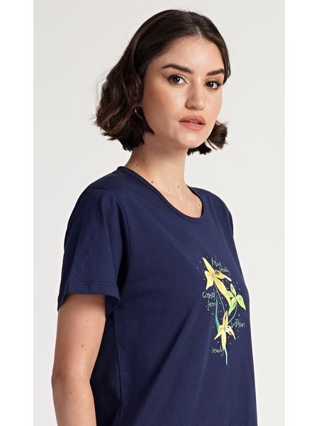 Dámská noční košile s krátkým rukávem Paula - zelená