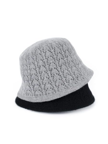 Pletený klobouk šedý