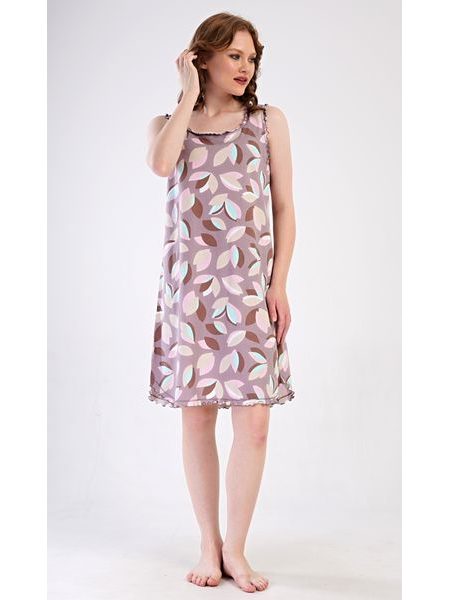 Dámská noční košile na ramínka Klára - bílá káva