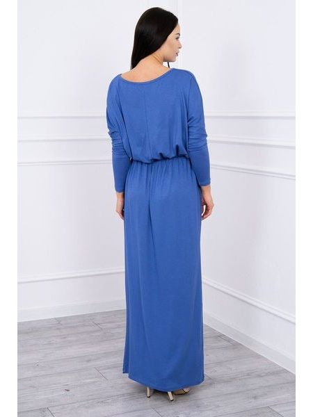 Dlouhé šaty, jeanově modrá