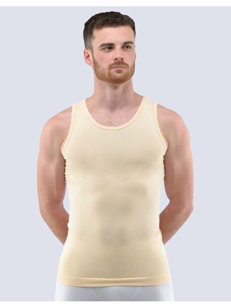 Pánské nátělník, širší ramínka, bezešvé, Bamboo PureLine 58005P - tělová