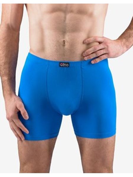 Pánské boxerky s delší nohavičkou, delší nohavička, šité, jednobarevné 74086P - atlantic