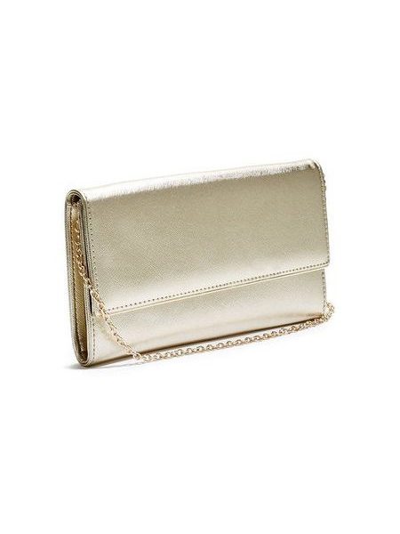 Elegantní crossbody kabelka Guess Metallic Saffiano Clutch zlatá