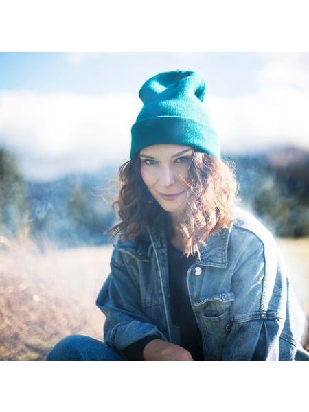 Zimní čepice unisex meruňková