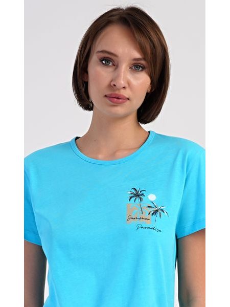 Dámské pyžamo kapri Tropicana - tyrkysová