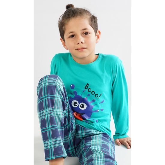 Dětské pyžamo dlouhé Matěj - zelená