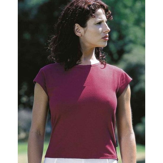 GINA dámské tričko s krátkým rukávem, krátký rukáv, šité, jednobarevné 98023P - citronová