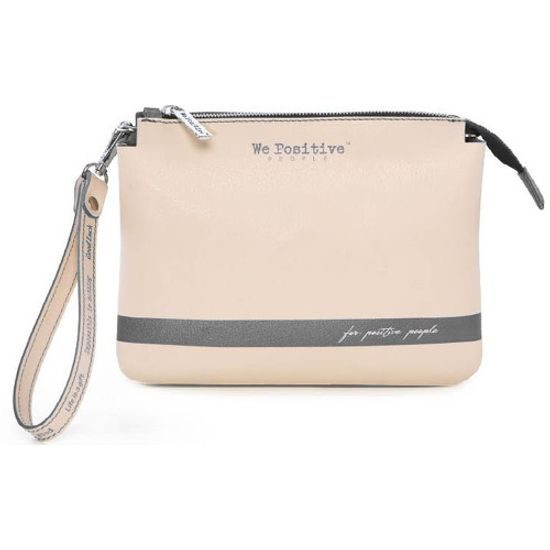 Kožená crossbody kabelka We Positive BG107 Cipria