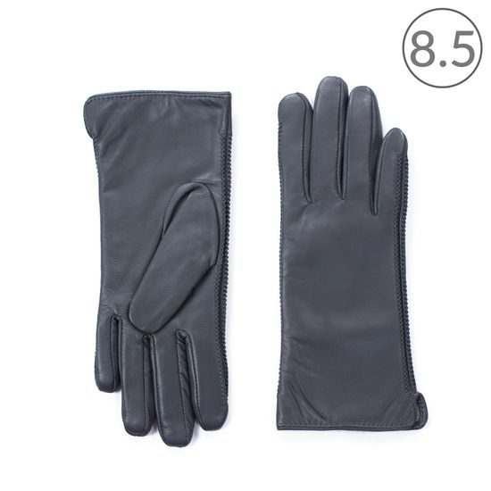 Dámské elegantní kožené rukavice šedé