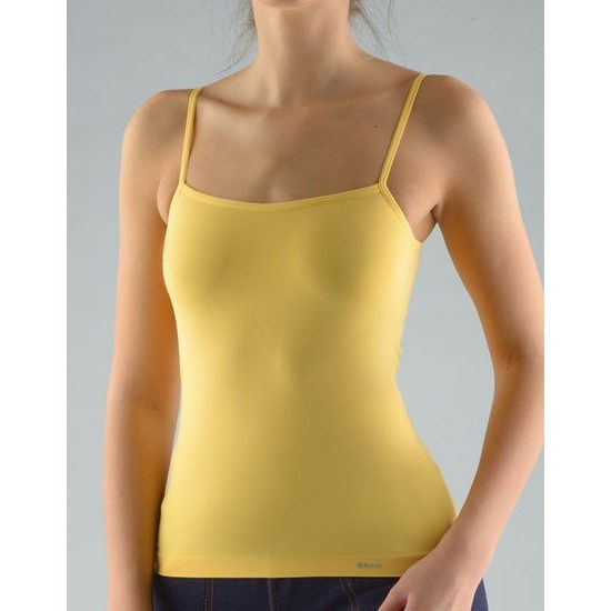 GINA dámské košilka, úzká ramínka, bezešvé, jednobarevné MicroPolyamid 08017P - sv. oranžová