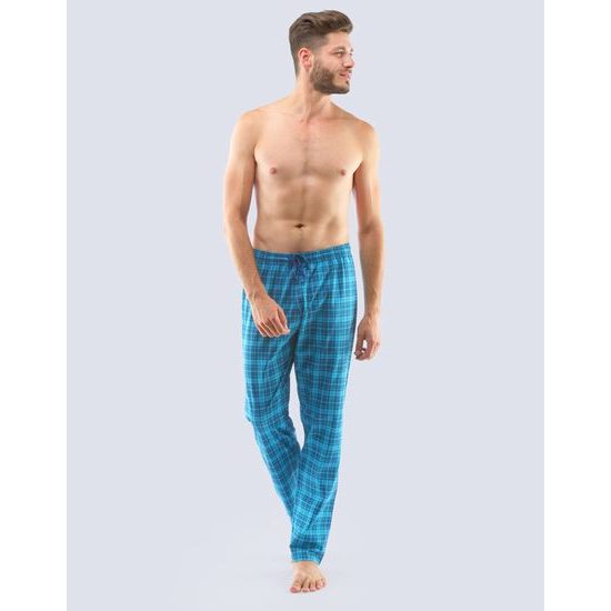 Pánské pyžamové kalhoty dlouhé 79117P - petrolejová dunaj