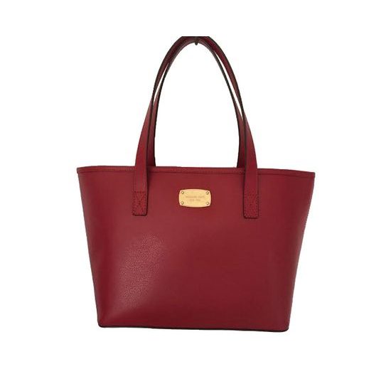 Elegantní kožená business kabelka Michael Kors Jet Set Safiano Leather Tote Red