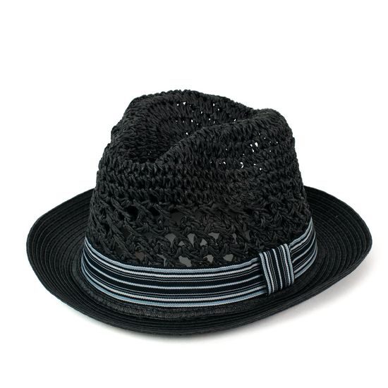 Černý měkký trilby klobouk