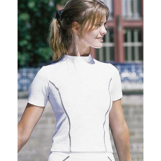GINA dámské tričko s krátkým rukávem, krátký rukáv, šité 98019P - citronová černá