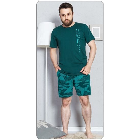 Pánské pyžamo šortky Filip - smaragdová