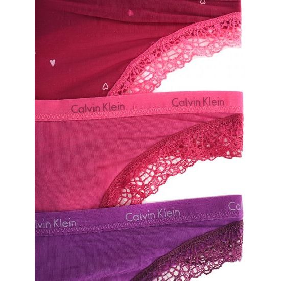 Dámské kalhotky tanga CALVIN KLEIN 3-pack QD3592E-STT