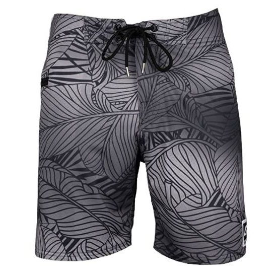 Pánské Beach kraťasy 18" Banana Leaf Black/Grey