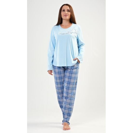 Dámské pyžamo dlouhé Barbora - modrá