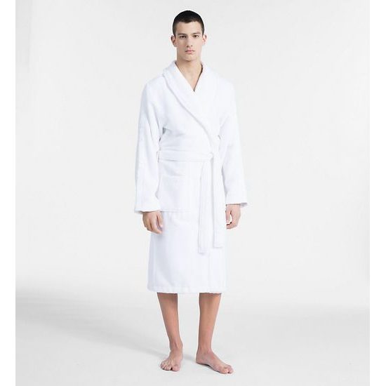 Pánský župan CALVIN KLEIN EM1159E HOODED ROBE bílý