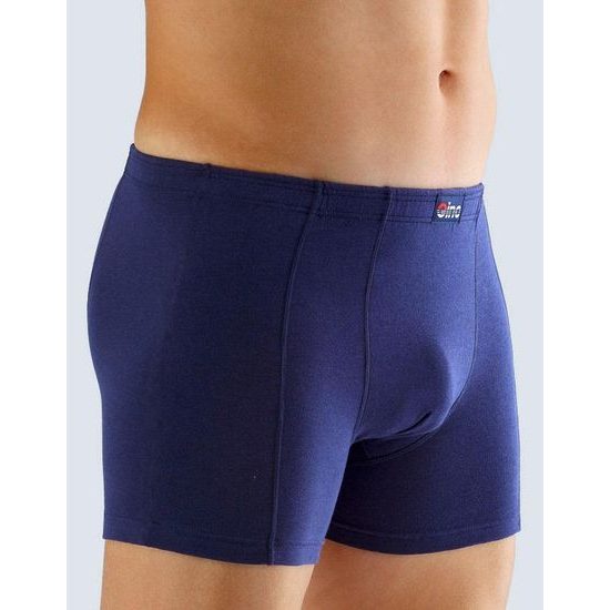 GINA pánské boxerky s delší nohavičkou, delší nohavička, šité, jednobarevné 74034P - lékořice