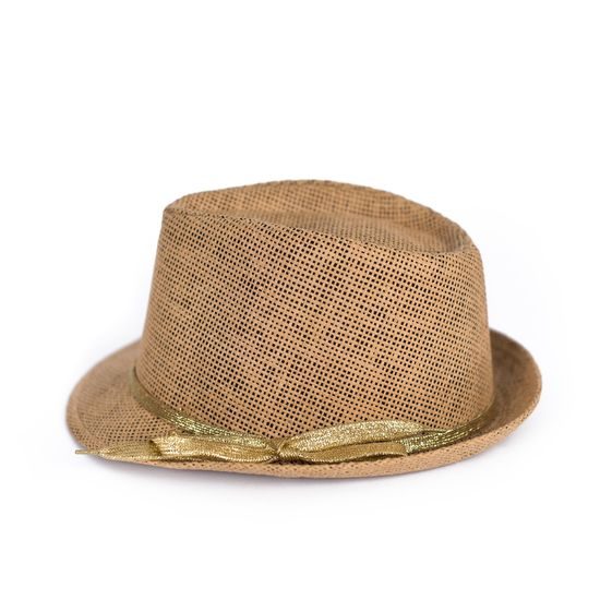 Trilby klobouk hnědý se zlatou stužkou