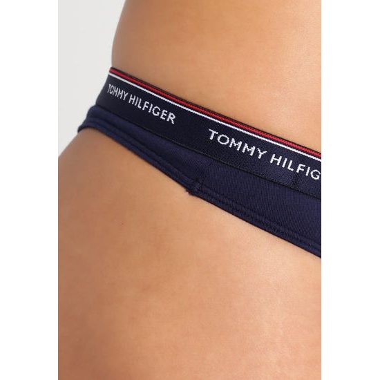 Dámské kalhotky tanga TOMMY HILFIGER Essentials 3pack tmavě modré