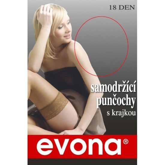 Černé dámské punčochy samodržící Evona Silvana-999